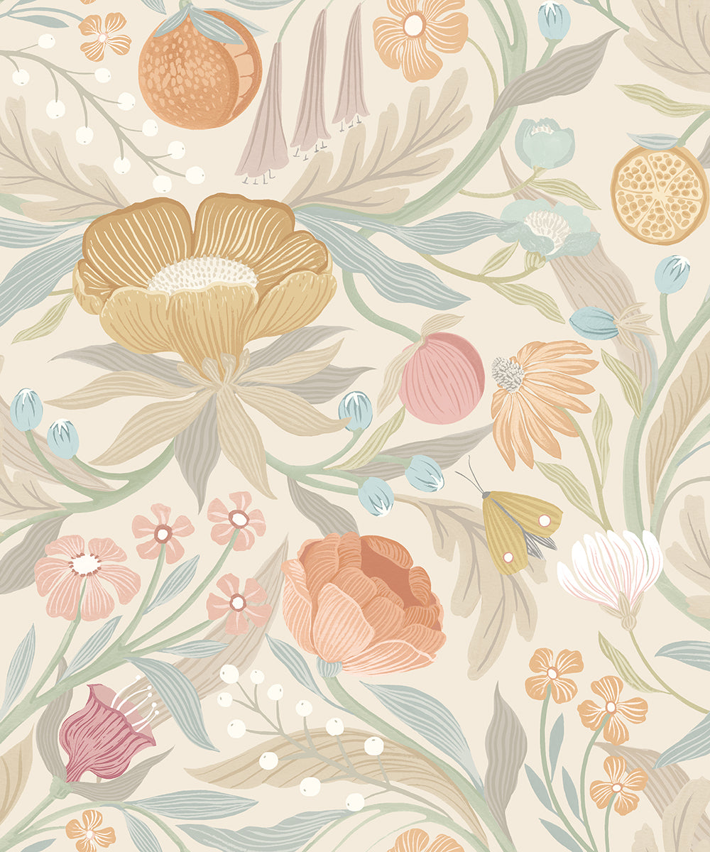 RON50151W_Clementine_Chalk_Parchment_SINGLE_REPEAT_1000PX_LR CLEMENTINE - Chalk & Parchment - Imagem 1