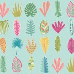 LEAF BOOGIE - Aqua & Raspberry
